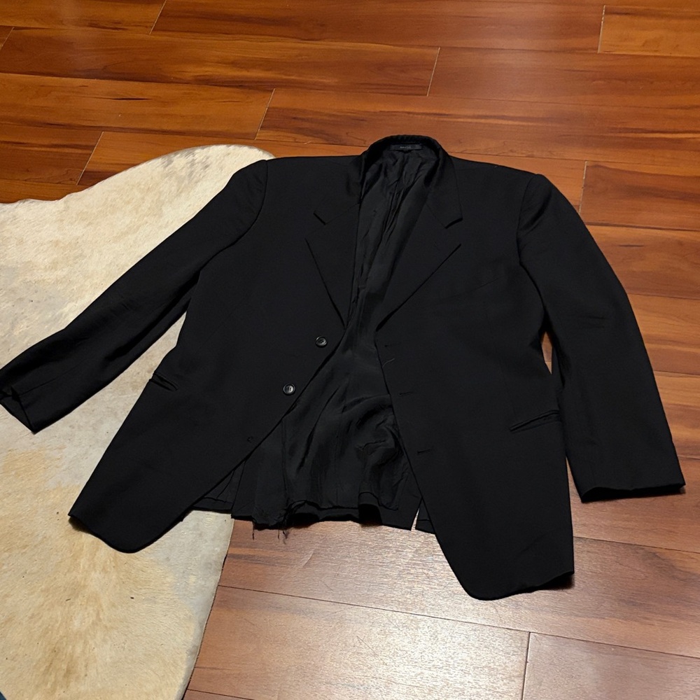 Valentino Men's Black Three-Button Blazer Sz 44